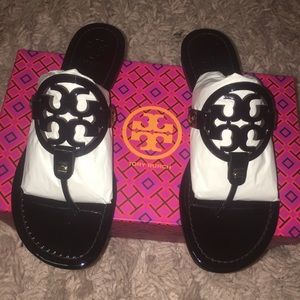 Brand new Tory Burch “Miller” flip flops